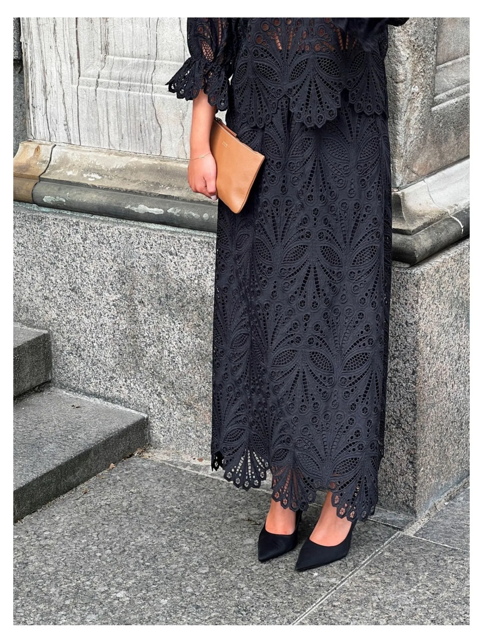 Neo Noir Kjol Daia Embroidery Black^ Kjolar