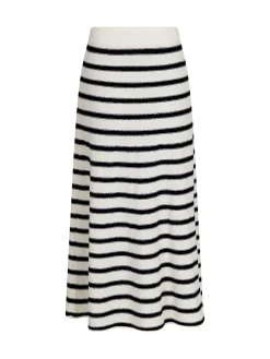 Neo Noir Kjol Etti Boucle Knit Black Striped^ Kjolar