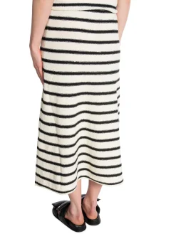 Neo Noir Kjol Etti Boucle Knit Black Striped^ Kjolar