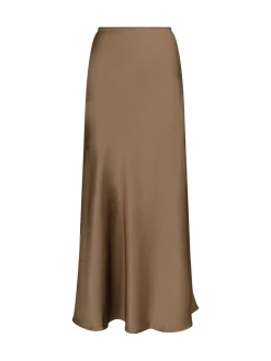 Neo Noir Kjol Vicky Heavy Sateen Dark Taupe^ Kjolar