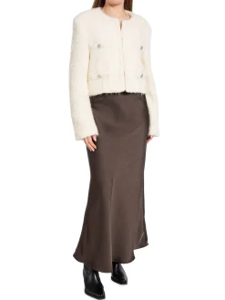 Neo Noir Kjol Vicky Heavy Sateen Dark Brown^ Kjolar