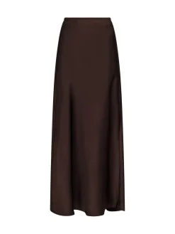 Neo Noir Kjol Vicky Heavy Sateen Dark Brown^ Kjolar