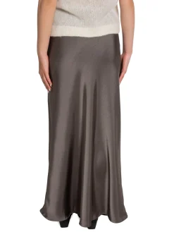 Neo Noir Kjol Vicky Heavy Sateen Warm Grey^ Kjolar