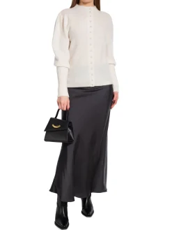 Neo Noir Kjol Vicky Heavy Sateen Steel Grey^ Kjolar
