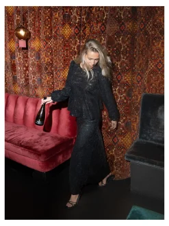 Neo Noir Kjol Vicky Sequins Black^ Kjolar