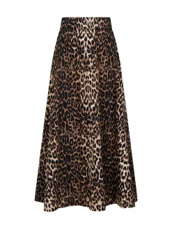 Neo Noir Kjol Yara Long Leopard^ Kjolar