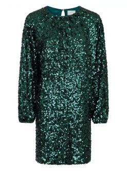 Neo Noir Klanning Ezra Fall Sequins Dark Green^ Klänningar