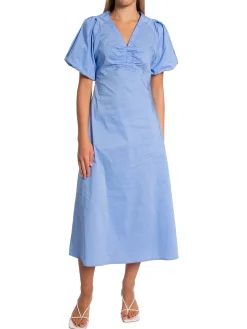 Neo Noir Klanning Illana Poplin Sky Blue^ Klänningar