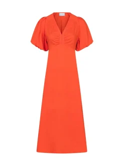 Neo Noir Klanning Illana Poplin Coral^ Klänningar