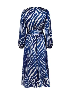 Neo Noir Klanning Louise Wave Line Blue^ Klänningar