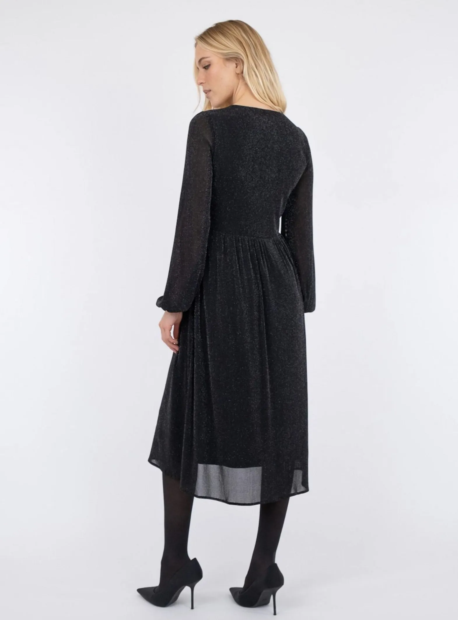 Neo Noir Klanning Marsha Glitter Mesh Black^ Klänningar