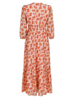 Neo Noir Klanning Nilana Vintage Flowersoft Tangerine^ Klänningar