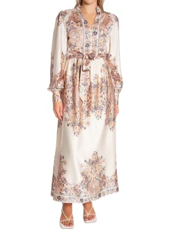 Neo Noir Klanning Nova Paisley Border Creme^ Klänningar