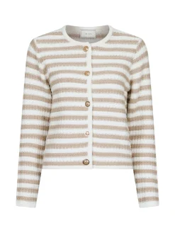 Neo Noir Koftalimone Stripe Knit Sand^ Tröjor & Koftor