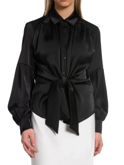 Neo Noir Skjorta Naja Satin Black^ Skjortor
