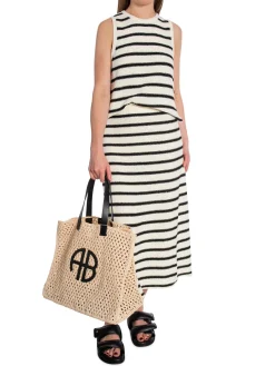Neo Noir Topp Chira Boucle Knit Black Striped^ Toppar