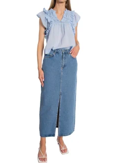 Neo Noir Topp Jayla S Voile Light Blue^ Toppar
