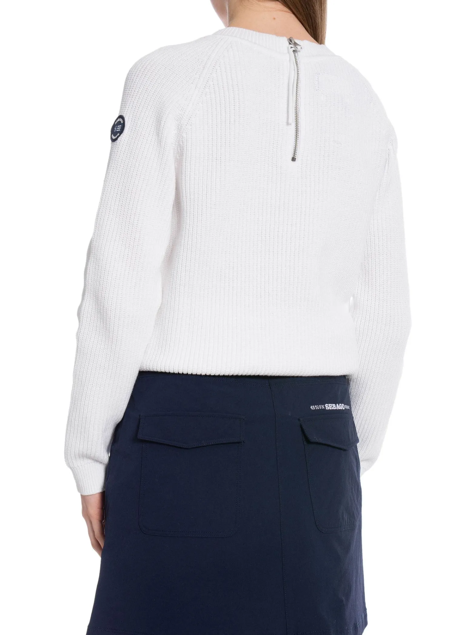 Sebago Troja Knitted Crew White^ Tröjor & Koftor