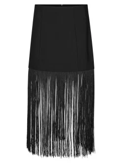 Second Female Kjol Fringe Black^ Kjolar