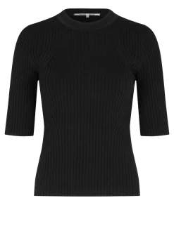 Second Female Topp Mathi Knit Tee Black^ Toppar