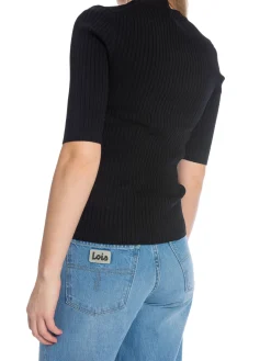 Second Female Topp Mathi Knit Tee Black^ Toppar