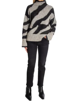Second Female Troja Tallaha Knit T-Neck Brazilian Sand^ Tröjor & Koftor