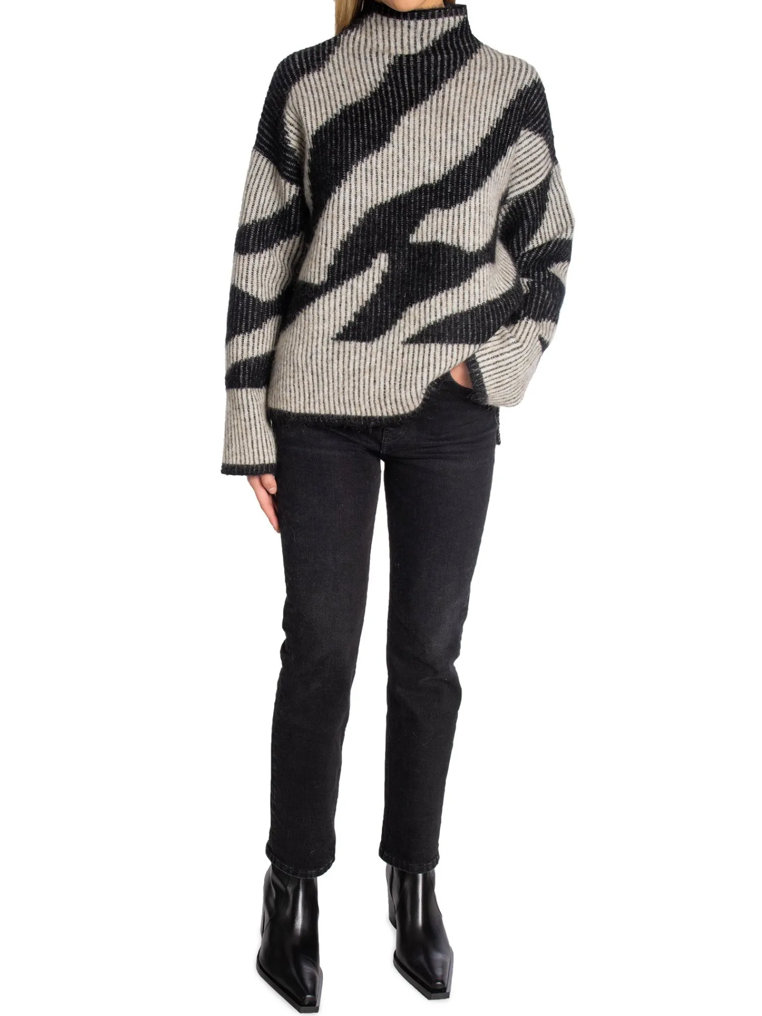 Second Female Troja Tallaha Knit T-Neck Brazilian Sand^ Tröjor & Koftor