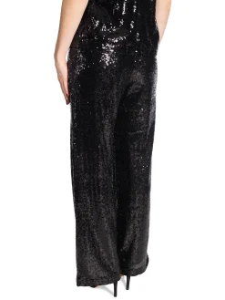 Selected Femme Byxa Alaia Hw Long Sequins Black^ Byxor