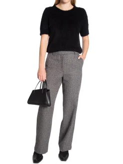 Selected Femme Byxa Hera Hw Wide Dark Grey Melange^ Byxor