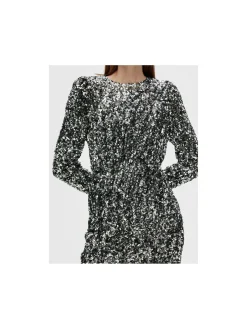 Selected Femme Klanning Colyn Ls Short Sequins^ Klänningar