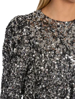 Selected Femme Klanning Colyn Ls Short Sequins^ Klänningar