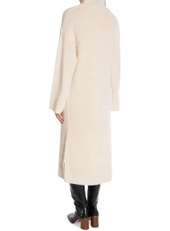 Selected Femme Klanning Ela Zipper Ls Knit High Neck Birch^ Klänningar