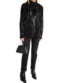 Selected Femme Topp Nalineplisse Black^ Toppar