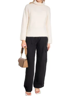Selected Femme Troja Gabella Ls Knit High-Neck Birch^ Tröjor & Koftor