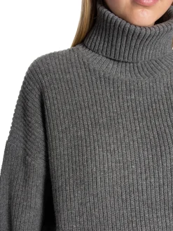 Selected Femme Troja Mary Long Knit Roll Neck Light Grey Melange^ Tröjor & Koftor