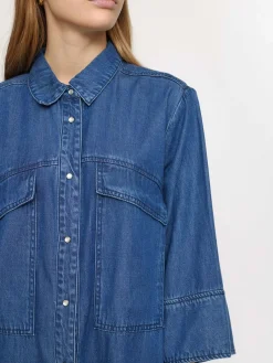 Soft Rebels Skjorta Azalea Light Blue Wash^ Skjortor