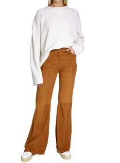 STAND Byxor Enya Suede Tan^ Byxor