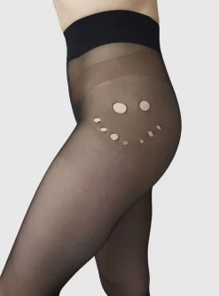 Swedish Stockings Strumpbyxa Malva Ladder Resistant Tights Black^ Underkläder