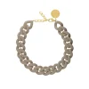 Vanessa Baroni Halsband Flat Chain Matt Light Taupe^ Smycken