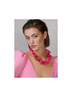 Vanessa Baroni Halsband Squared Short Pink^ Smycken