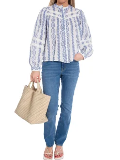 Y.A.S Blouse Yastovina Ls Star White^ Blusar