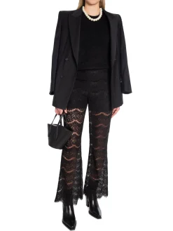 Y.A.S Byxa Yaslarisso Hw Lace Pants Black^ Byxor