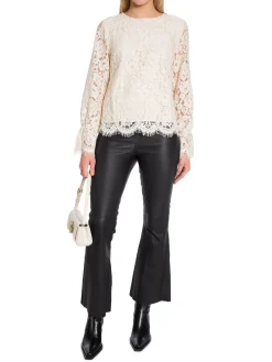 Y.A.S Topp Yasperla Ls Lace Whitecap Gray^ Toppar
