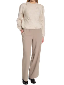 Y.A.S Troja Yasrosey Ls Knit Pullover Birch Melange^ Tröjor & Koftor