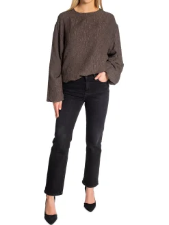 YAYA Blus With Balloon Sleeve Mulch Brown^ Blusar