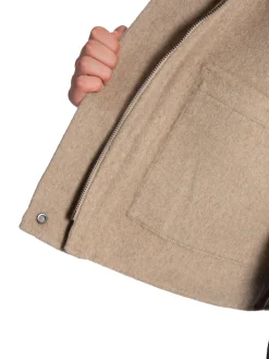 YAYA Jacka Soft Wool Mix With Pockets Brown^ Jackor & Kappor