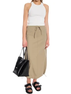 YAYA Kjol Nylon Cargo Midi Winter Twig^ Kjolar