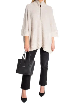 YAYA Kofta Boucle With Rib Details Brown^ Tröjor & Koftor