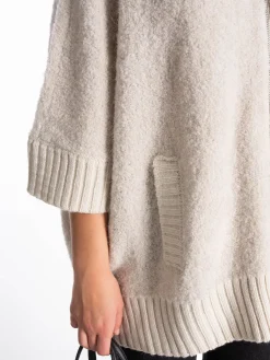 YAYA Kofta Boucle With Rib Details Brown^ Tröjor & Koftor