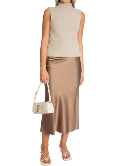 YAYA Top Fluffy Sleeveless Brown^ Tröjor & Koftor